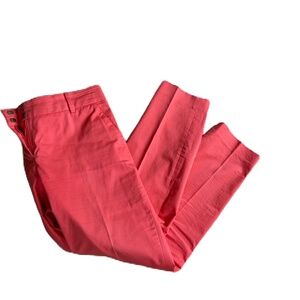 J Crew Cafe Capri chino pants 2 coral